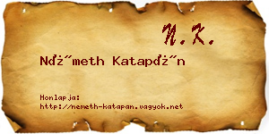 Németh Katapán névjegykártya